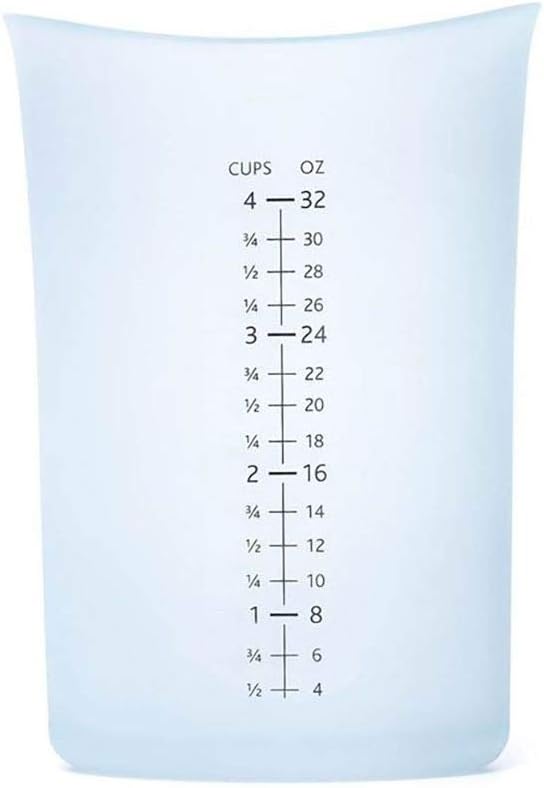 Taza medidora silicona flexible 4 translúcida
