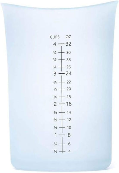Taza medidora silicona flexible 4 translúcida