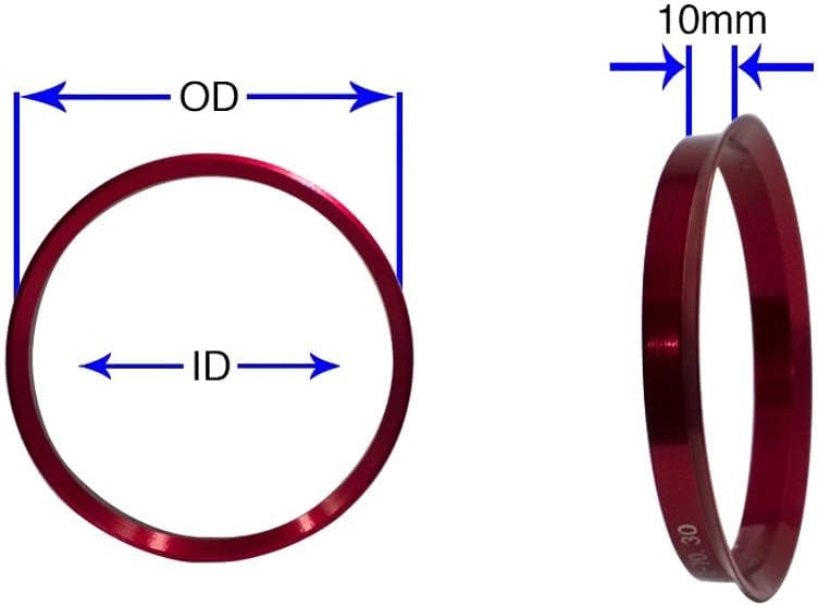 Set 4 anillos buje metal 2.857"