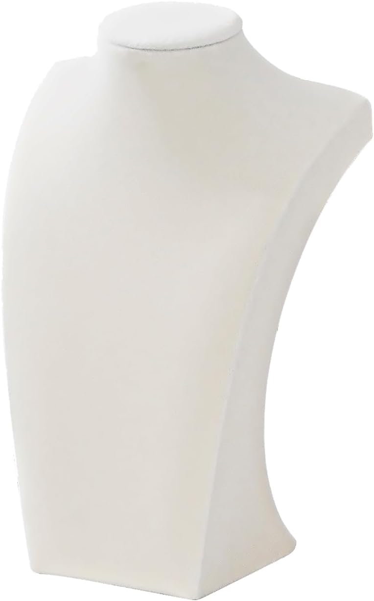 Soporte collares terciopelo beige 11"