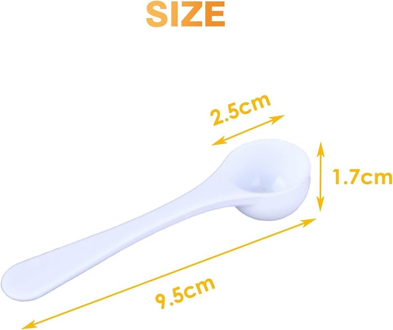 20 Pzas Cucharaditas Plástico para Tarros Especias 0.2oz