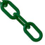 Cadena barrera plástico 1.5" 500 ft verde