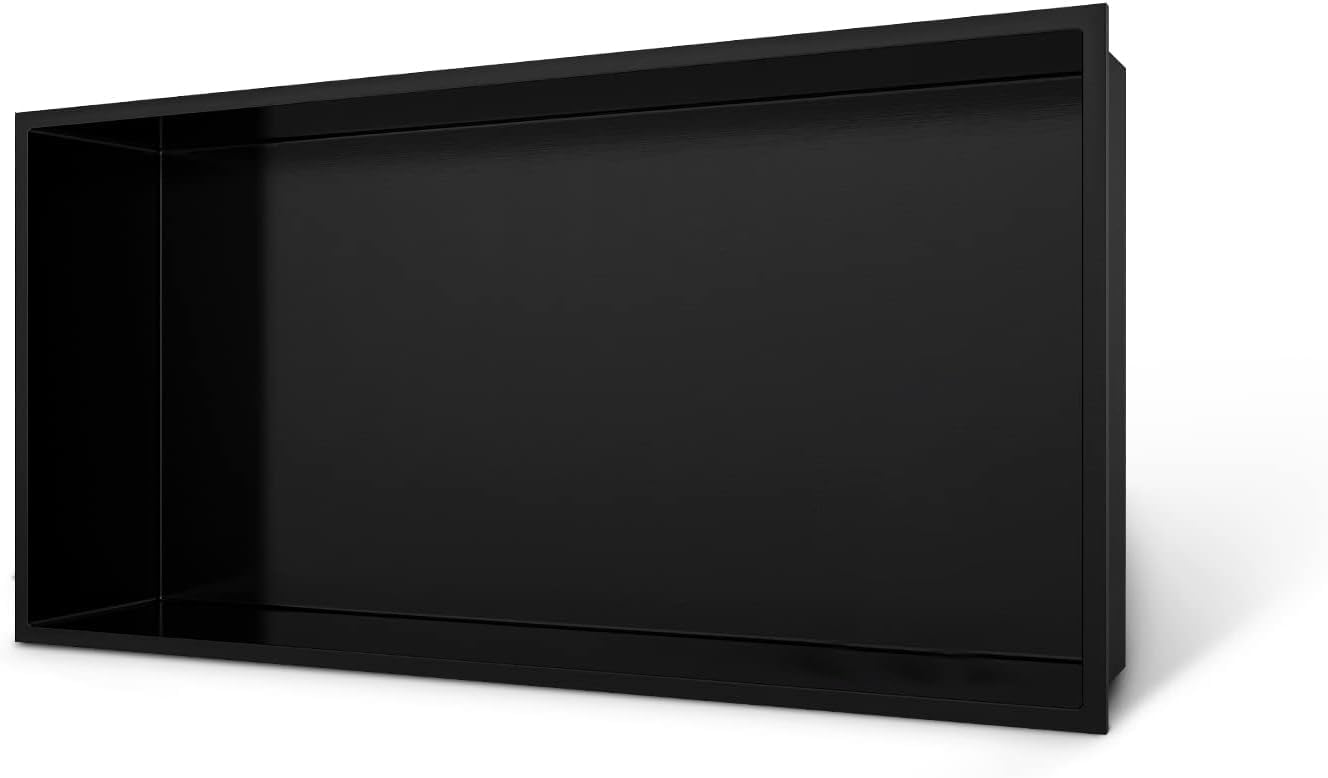 Niche ducha 24x12" estante acero inox negro mate