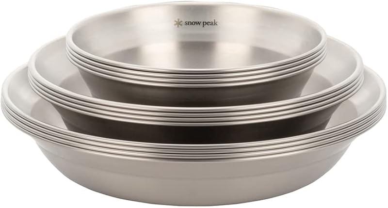 Set 16 Pzas Vajilla Acero Inox Ligero para Campamento