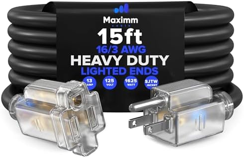 Cable extensión negro 15ft 3 clavijas ETL