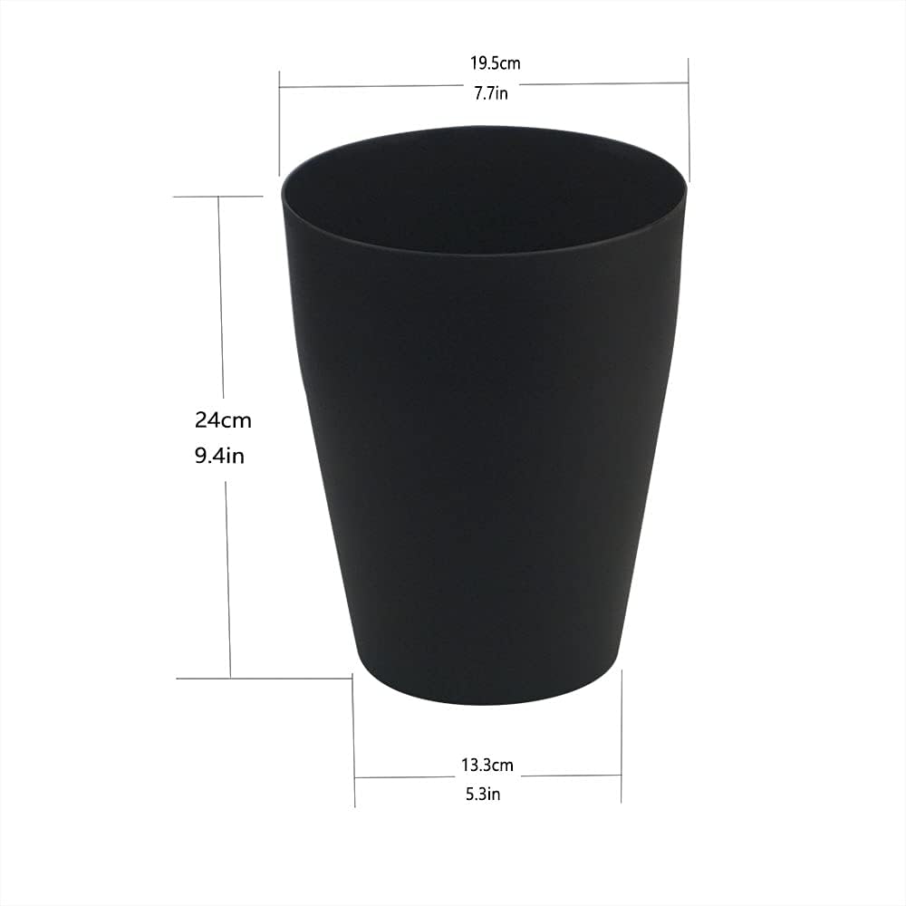 Cubo basura plástico redondo 2 Pzas negro