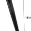 Patas oblicuas metal negro 16" para mesa café 4pzas