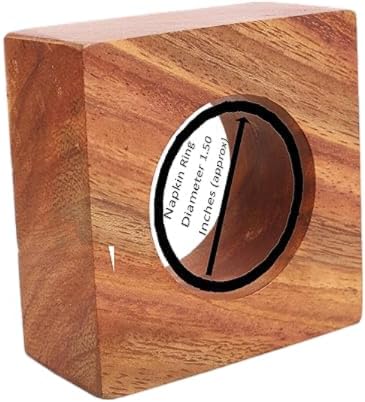 Set 12 servilleteros madera hebillas cuadradas decoración hogar