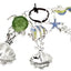 Set 4 cucharas medidoras criaturas marinas plata