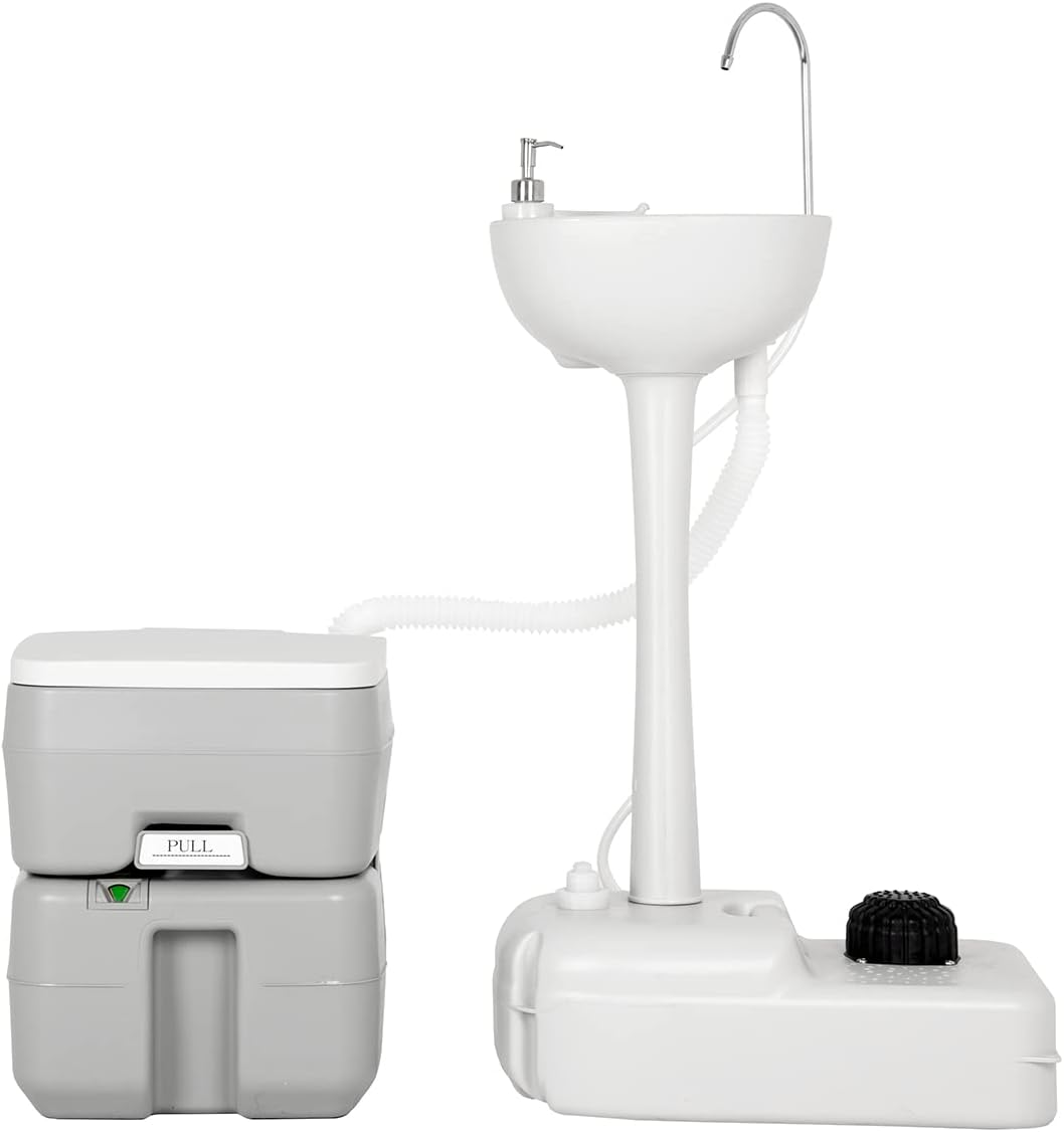 Combo fregadero e inodoro portátil 4.5gal 5.3gal desmontable