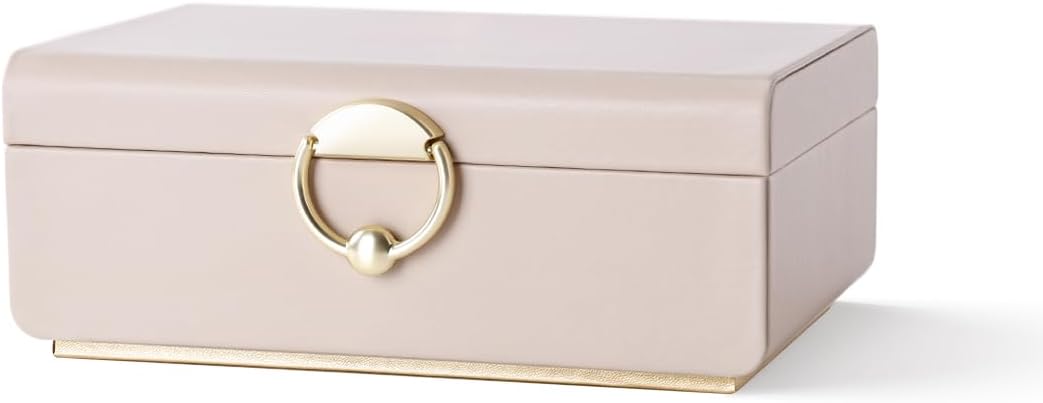 Joyero 2 capas mujer organiz. joyas gris pardo