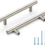 Manijas níquel cepillado 4" acero inox para armarios set 45