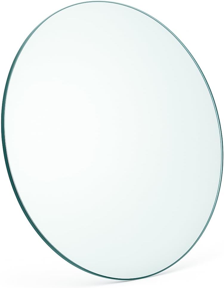 Mesa vidrio templado 36" borde redondo 5/16"
