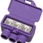 Conector cable aluminio 3 puertos pack 10 morado