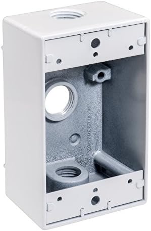 Caja resistente intemperie 3/4pulg 3 agujeros