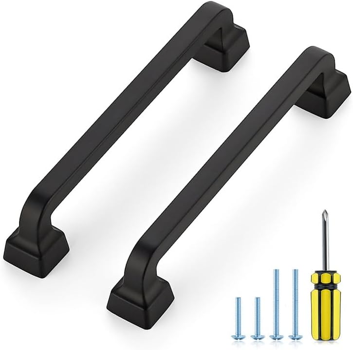 30 Manijas Negro Mate para Gabinete Cocina 3-3/4"