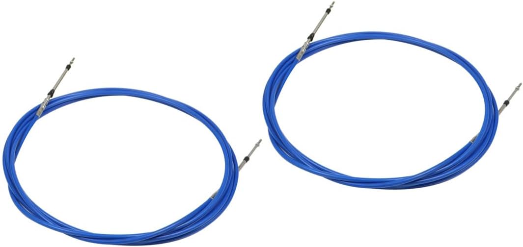 Cable control acelerador cambio motor barco 2pzas 8pies azul