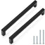 6 Manijas Negro Mate para Gabinetes 7.559in Acero Inox