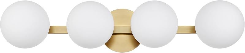 Lámpara aplique baño 4 luces latón envejecido