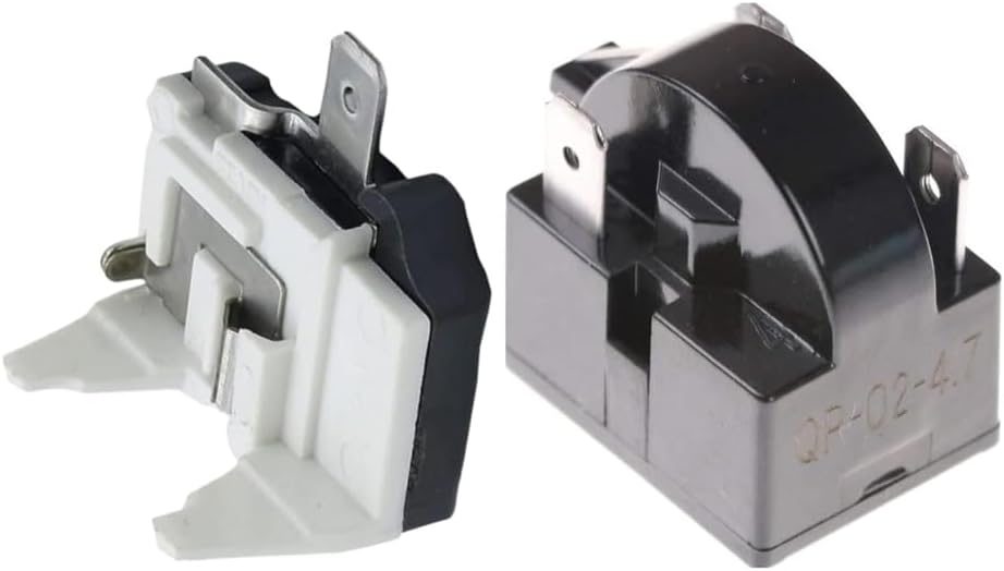 Relé arranque refrigerador 4.7 ohm y protector 1/2 hp