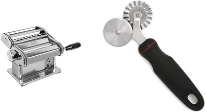 Máquina pasta acero inox 5.906pulg rueda pastelería Norpro negro