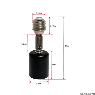 Adaptador enchufe luz E26 cerámica ajustable para techo garaje