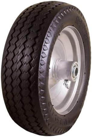 Neumático sin pinchazos 10" goma sólida 5/8" carretilla