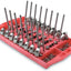 Organiz. valvetrain bandeja basculante plástico rojo