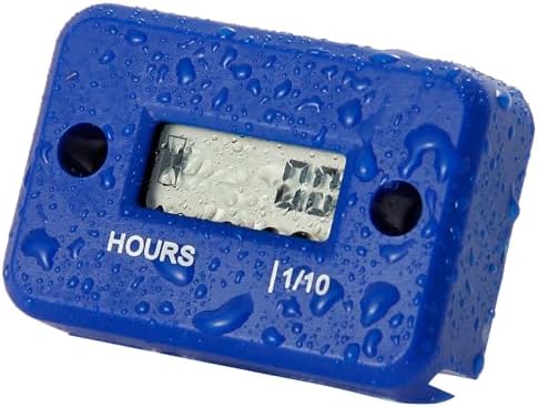 Medidor horas inductivo LCD impermeable para motocicleta
