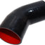 Manguera silicona acoplador reductor 45 grados 3.75-4" negro