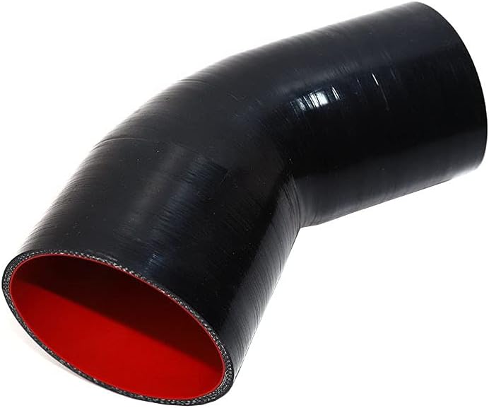 Manguera silicona acoplador reductor 45 grados 3.75-4" negro