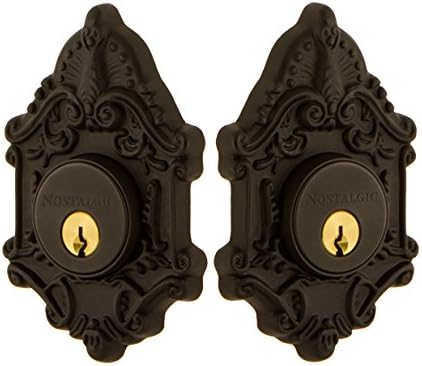 Cerrojo victoriano doble cilindro bronce aceitado