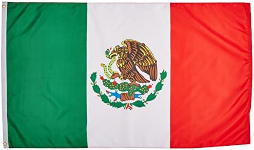 Banderas México poliéster 3x5'}