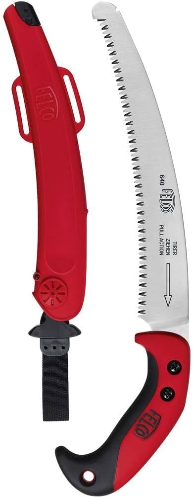 Sierra de poda 10" cromo mango ergonómico funda cinturón