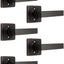 5 Manijas Puerta Bronce Aceitado Reversibles