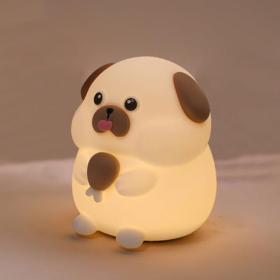 Luz nocturna perro silicona 7 colores recargable