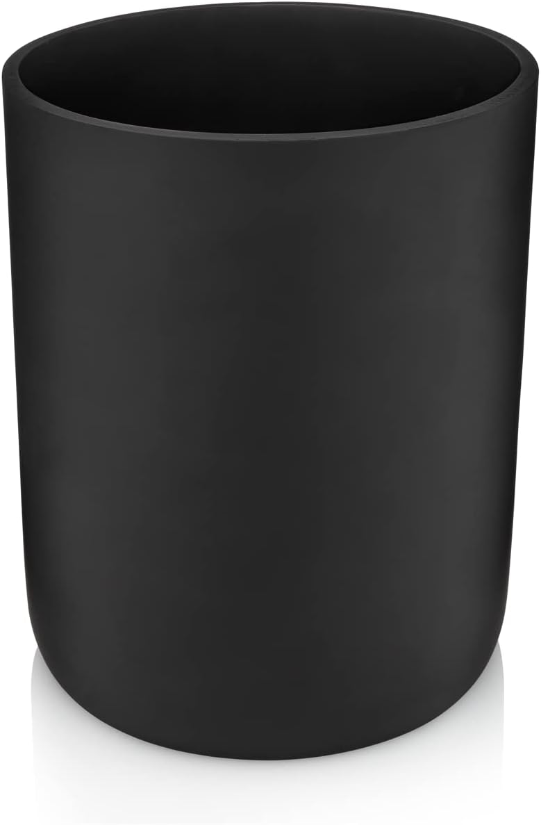 Papelera negra mate para oficina 2.2gal