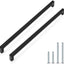 10 Manijas Gabinete Negro 12-3/5" Acero Inox