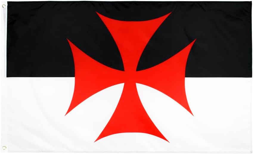 Bandera Caballero Templario 3x5ft