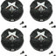 4 Tapacubos Rueda Negro Brillante 3.25" Diámetro