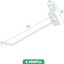 Set 100 ganchos pared listones 6" soporte estante blanco