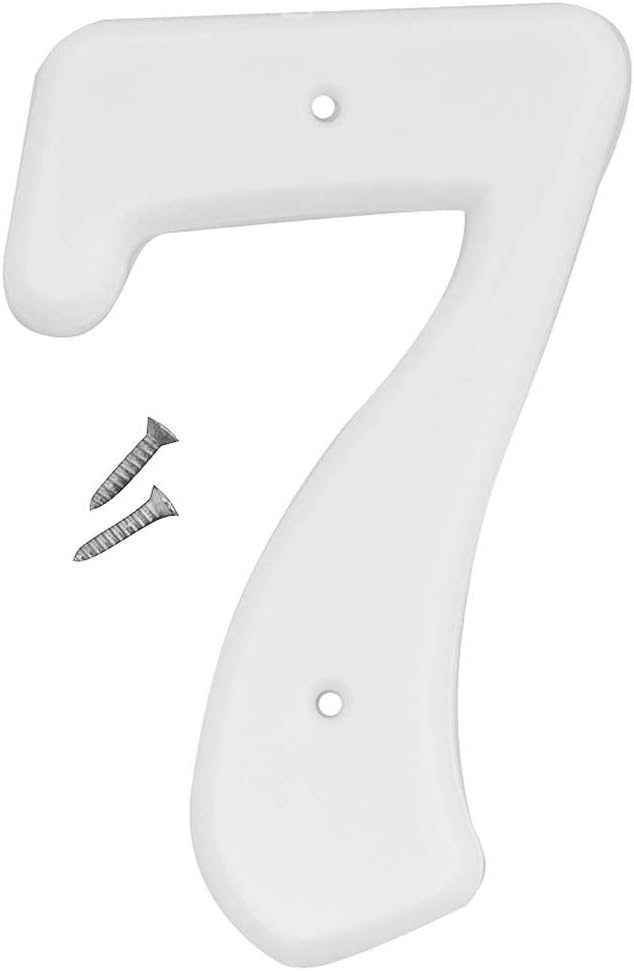 Número de casa plástico 6" moderno con accesorios