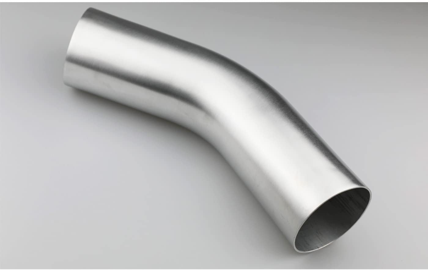 Codo intercooler aluminio 2.25" 45 grados cepillado
