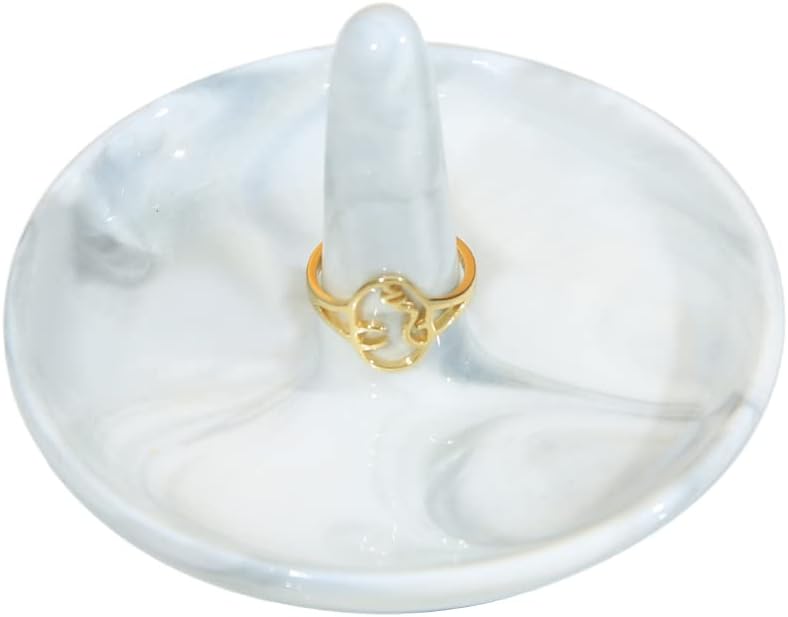 Bandeja porcelana soporte anillos joyas 10cm regalo boda