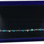 Caja collar cadena terciopelo con luz LED pulsera larga azul