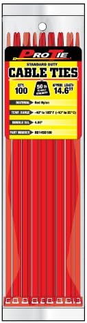 Sujetacables nailon rojo 14.6pulg 50lb paquete 100