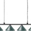 Lámpara colgante mesa billar 70pulg 4 luces 7-9ft