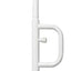 Palo seguridad para ponerse de pie barra curva 1100W blanco