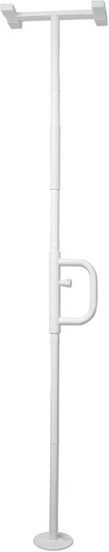 Palo seguridad para ponerse de pie barra curva 1100W blanco