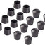 Puntas goma para patas estante negro 9/16pulg pack 16